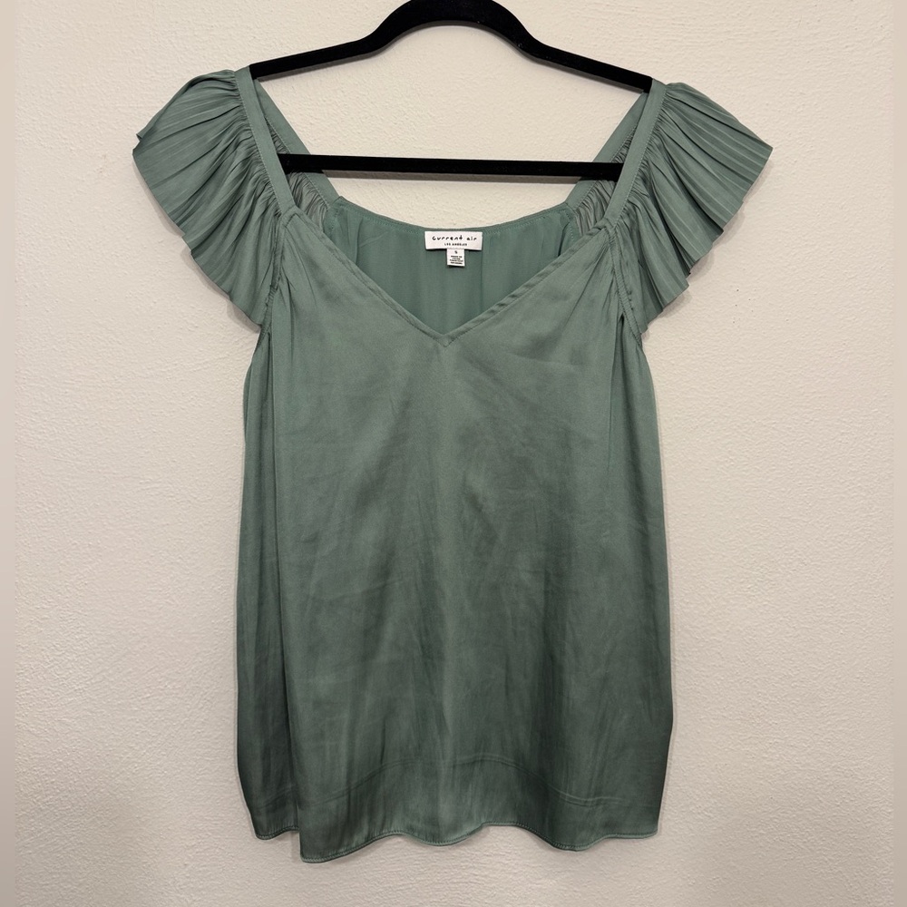 Current Air Dusty Green Blouse
